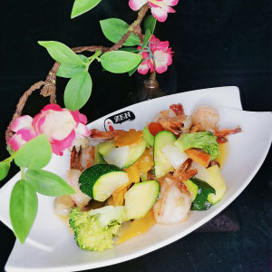 Scampis sautés aux légumes